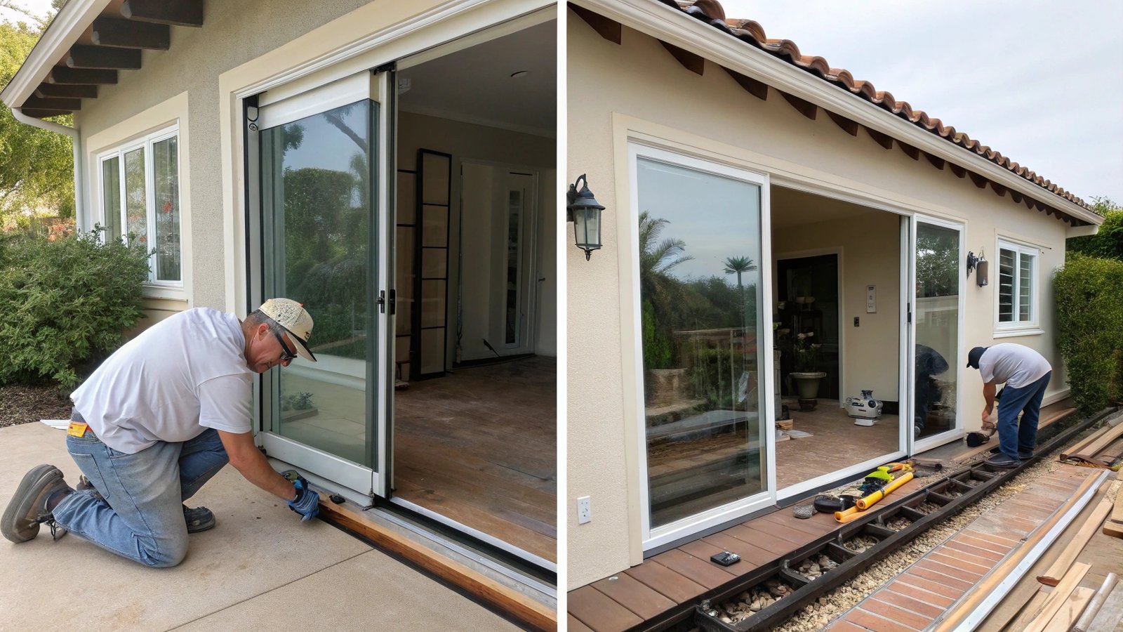 Replacing wheels on a patio door
