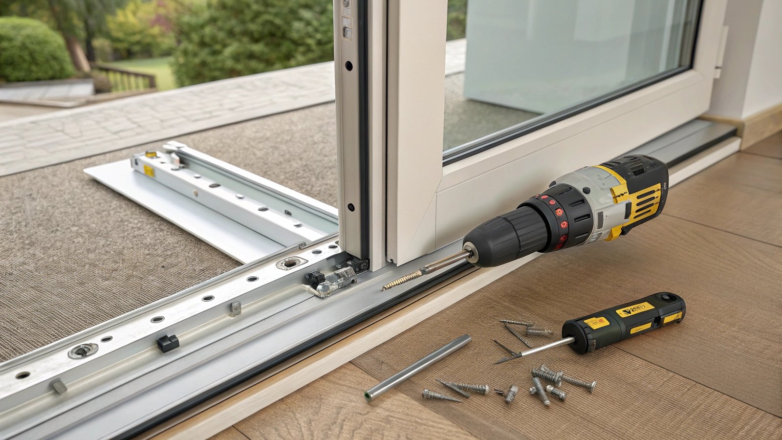 adjusting patio door rollers