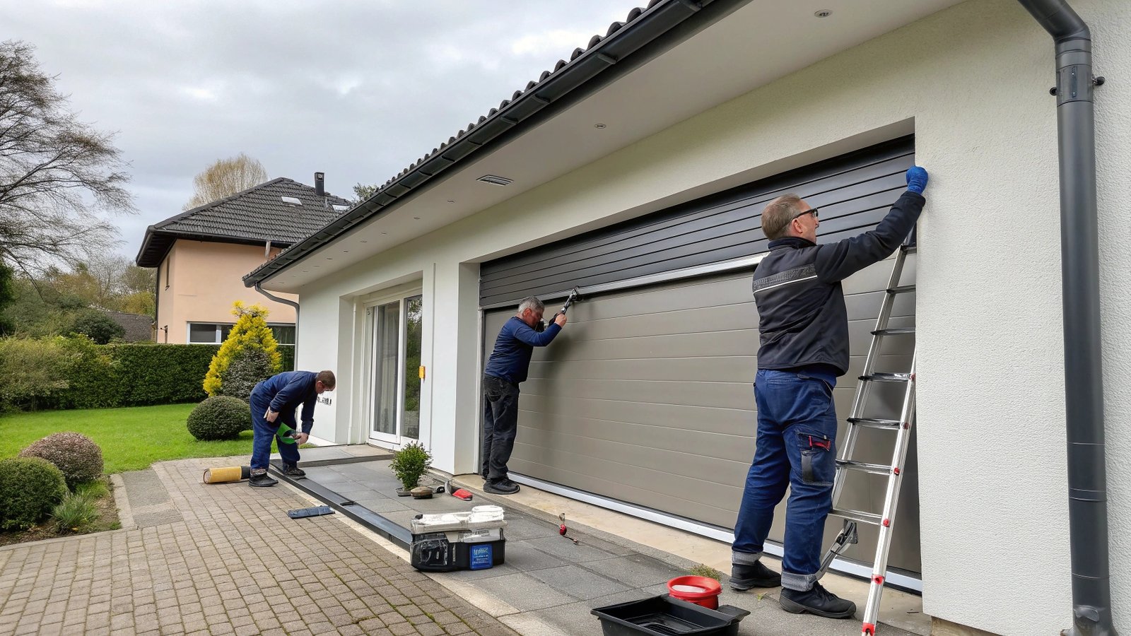 make a roller door slide easier