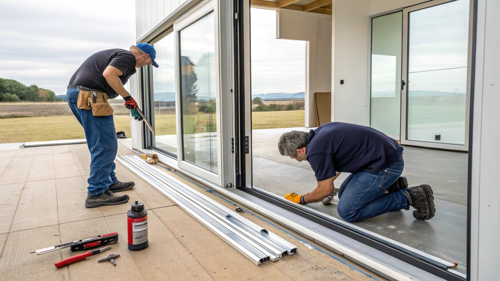 sticky sliding glass door