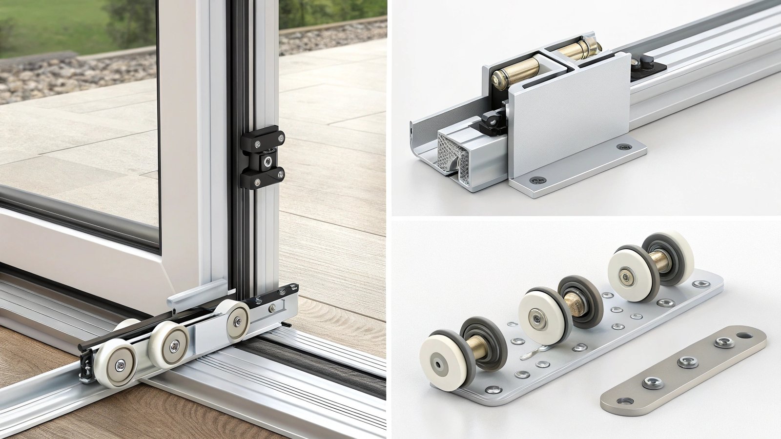 Wheels on a sliding door