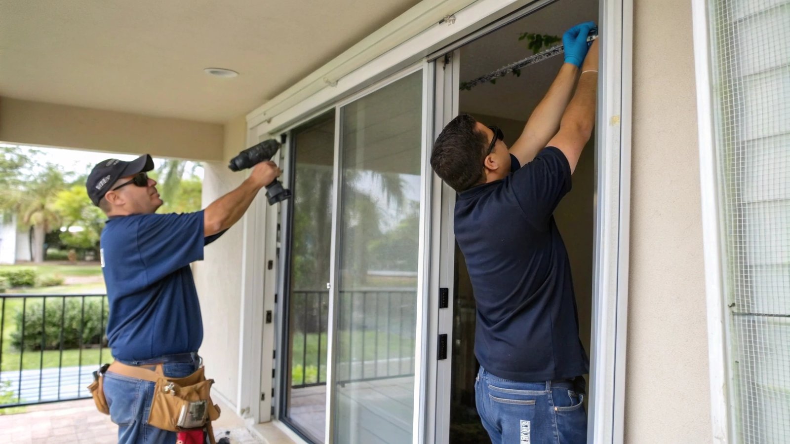A sliding screen door wheel assembly