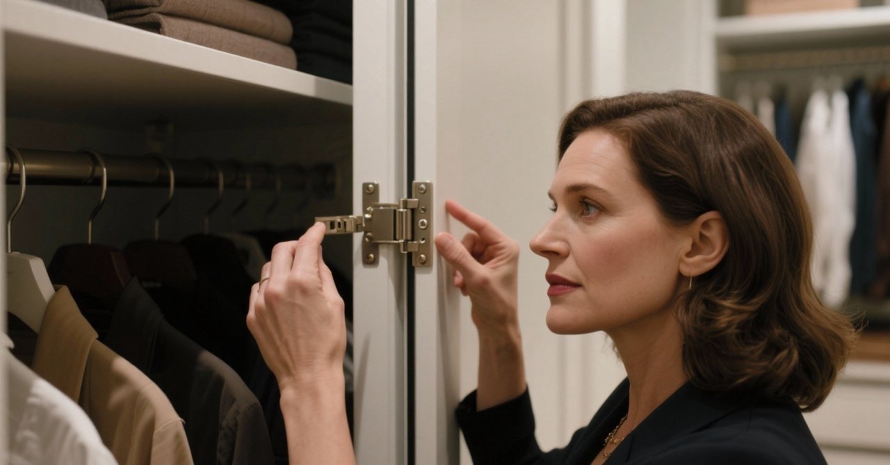 A well-organized modern wardrobe with sliding doors