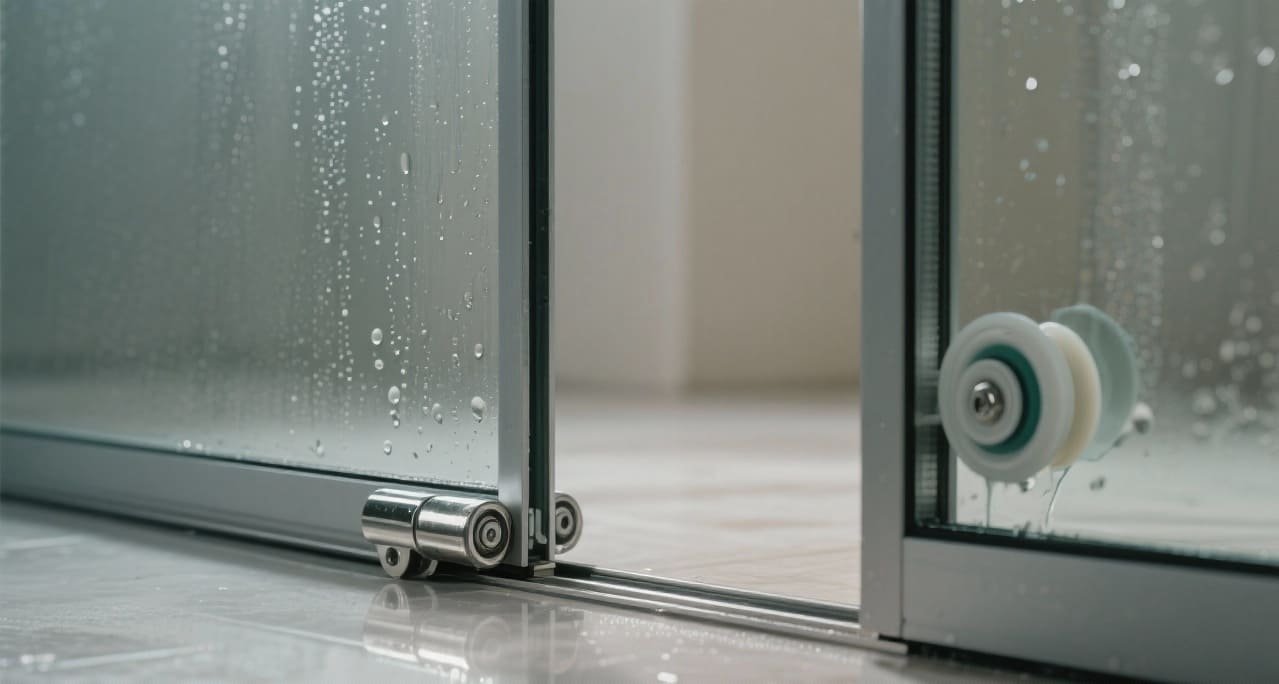 A side-by-side comparison of a steel pulley and a plastic one