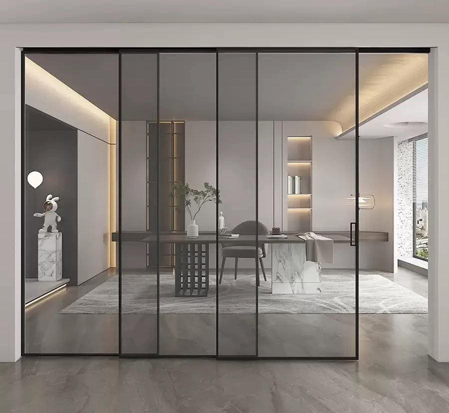 Diagram of a trackless sliding door mechanism