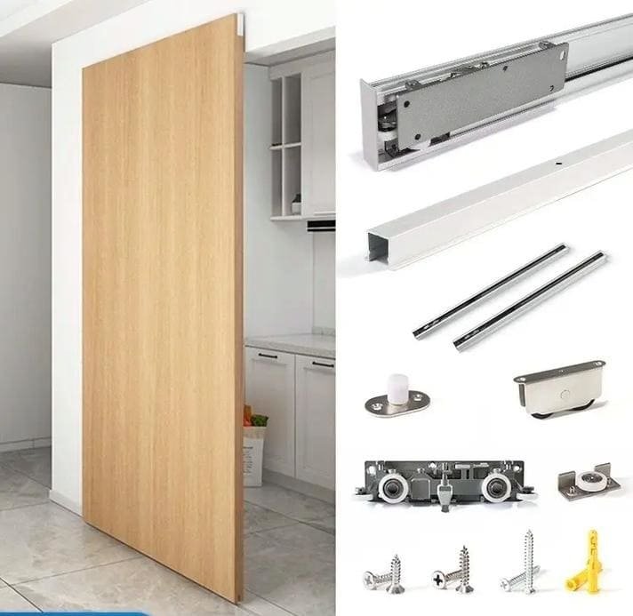 A level tool on a sliding door track to fix ghosting