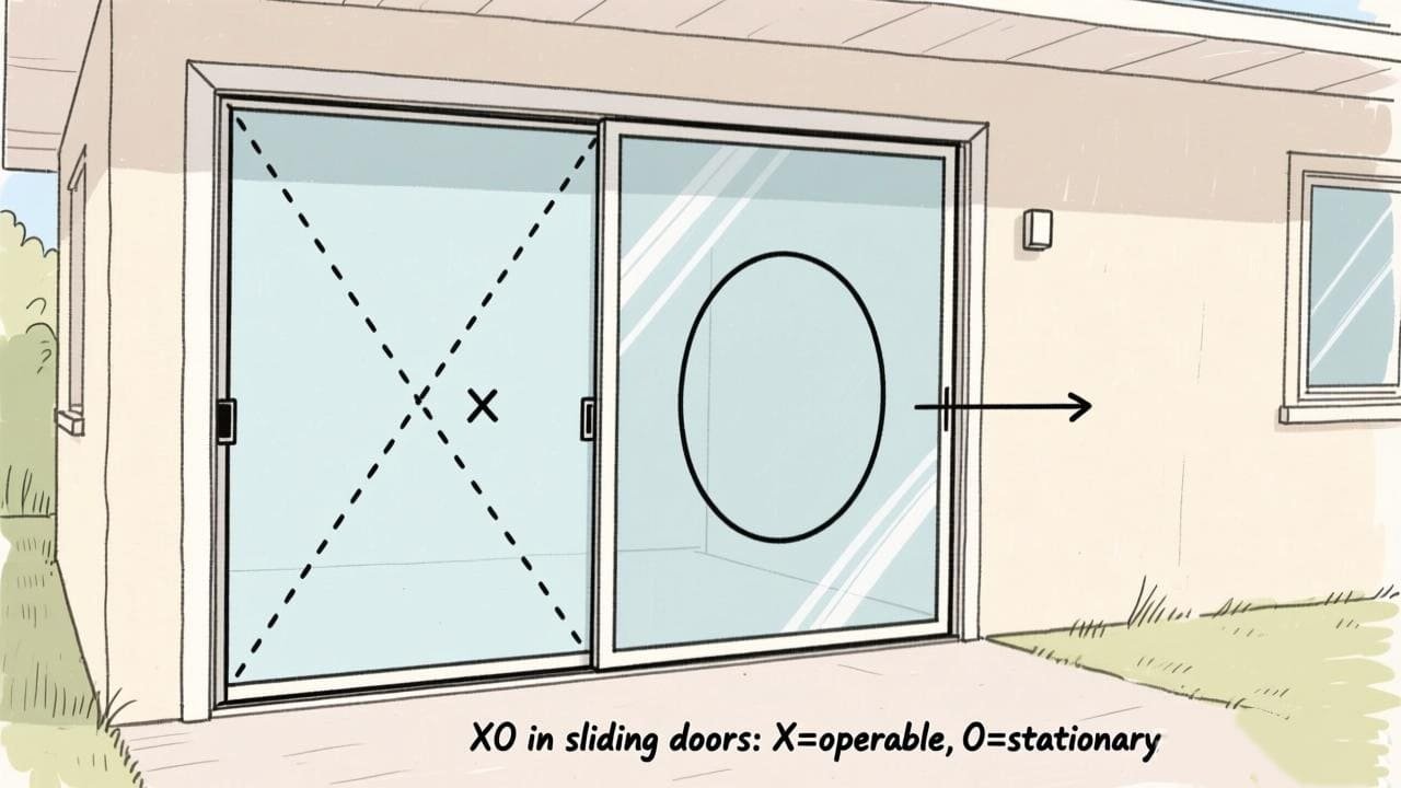 illustration showing left-hand and right-hand sliding door directions