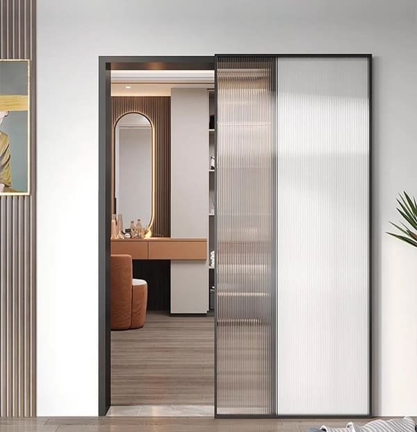 Diagram of a ghost door system inside a wall