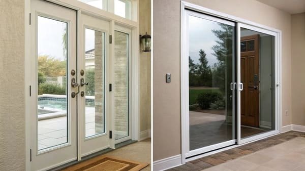 A stylish privacy lock designed specifically for an interior pocket door.