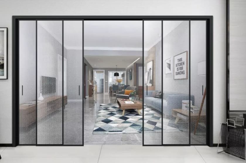 An open door leading into a beautifully decorated room