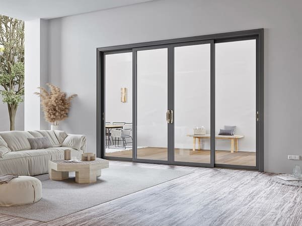 Diagram of a top-hung vs bottom-rolling sliding door system