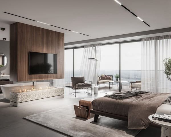 A home exterior showing different patio door styles, classic and modern