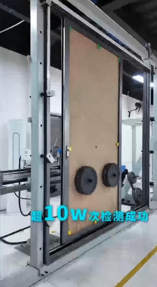 A diagram showing the calculation of a safety margin for a sliding door