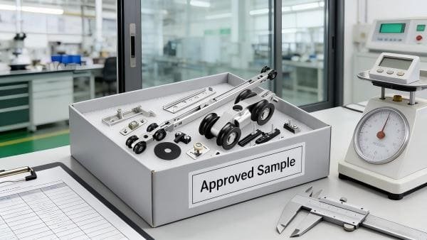 A sealed and approved hardware sample for quality control