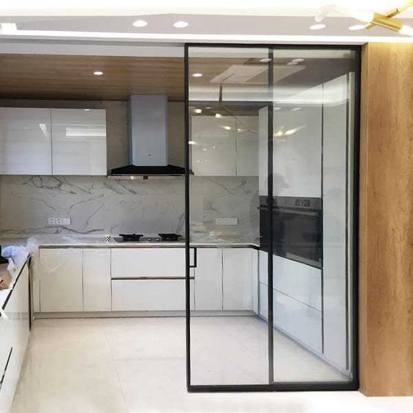 A comparison image showing a heavy-duty track next to a lightweight closet track.