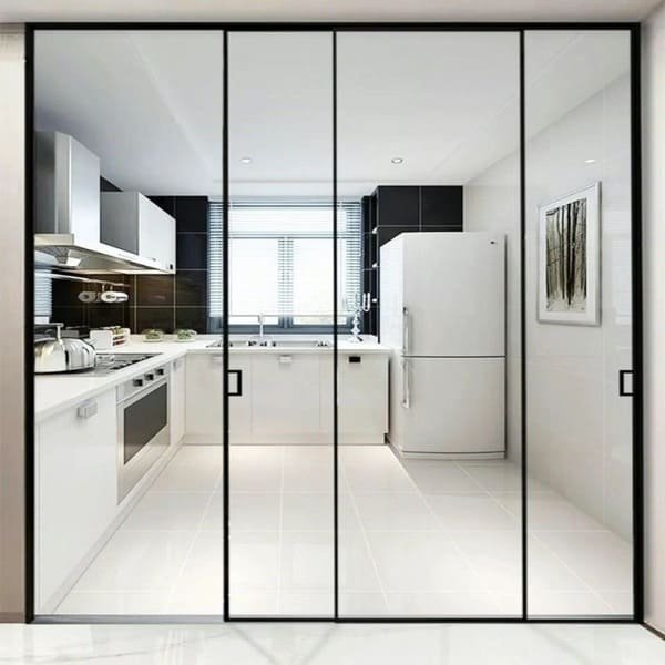 A diagram showing the key factors of a door roller: weight, material, and size