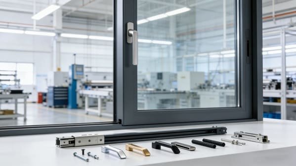 A catalog showing optional hardware components like handles and soft-close mechanisms