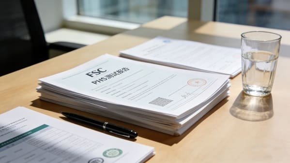 Person reviewing compliance documents