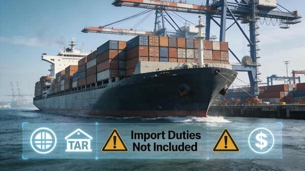 A customs officer inspecting cargo, representing import duties and clearance.