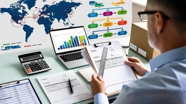 Three signs showing EXW, FOB, and CIF to illustrate different pricing terms.